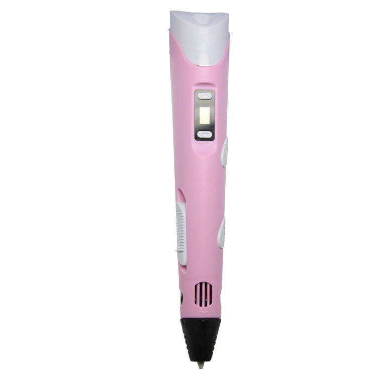 Hand-held 3D Printing Pen, EU Plug(Pink)