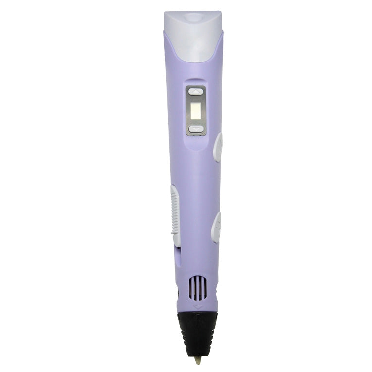 Hand-held 3D Printing Pen, EU Plug(Purple)