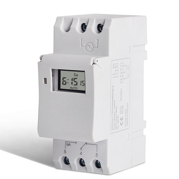 Multifunction Weekly Programmable Electronic Timer(White)