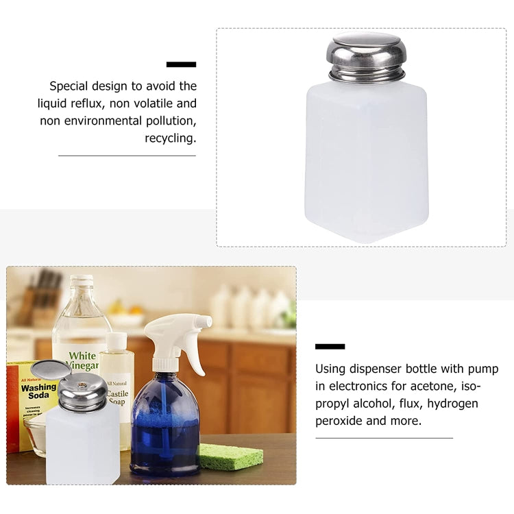 250ml Push Down Alcohol and Liquid Container Bottle(White)
