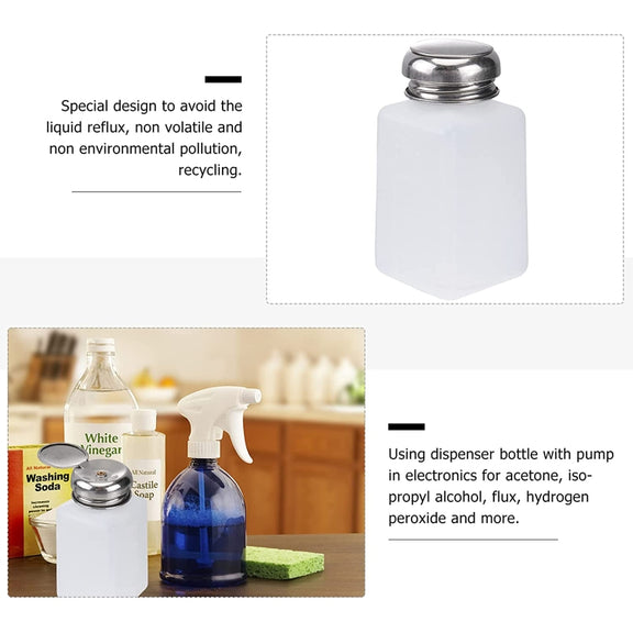 250ml Push Down Alcohol and Liquid Container Bottle(White)