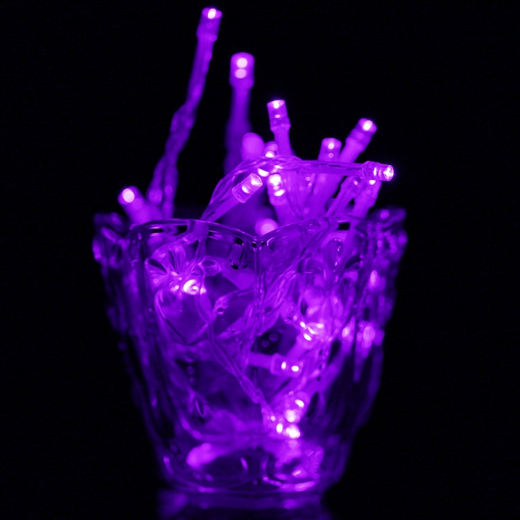 3m String Decoration Light, For Christmas Party, 30 LED, 2-Mode Flash, Battery Powered(Purple Light)