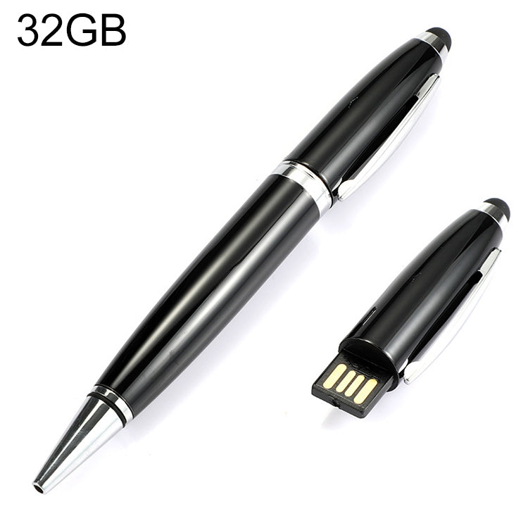 2 in 1 Pen Style USB Flash Disk, Black (32GB)