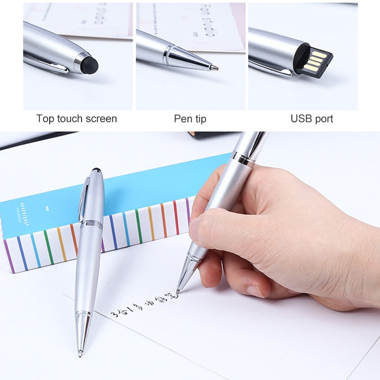 2 in 1 Pen Style USB Flash Disk, Black (32GB)