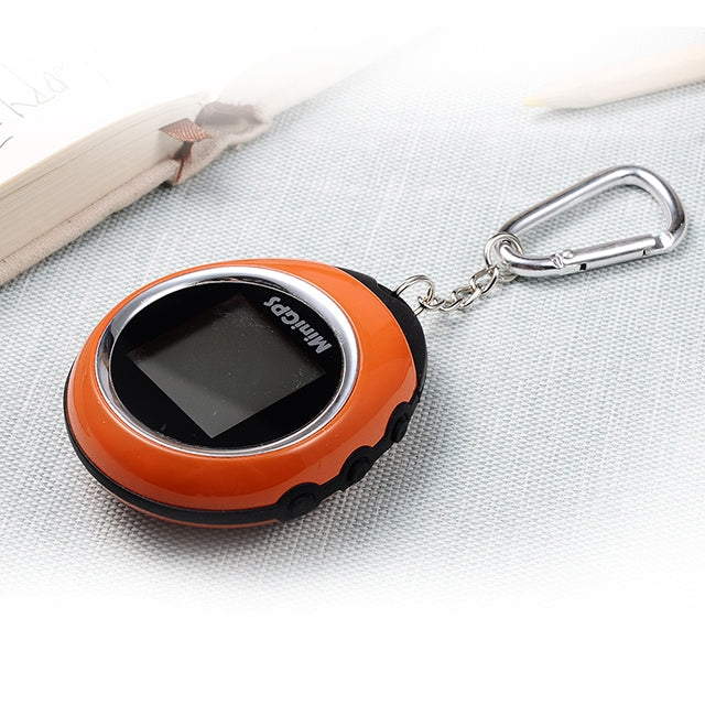 Keychain Handheld Mini GPS Navigation USB Rechargeable Location Finder Tracker for Outdoor Travel Climbing(Orange)