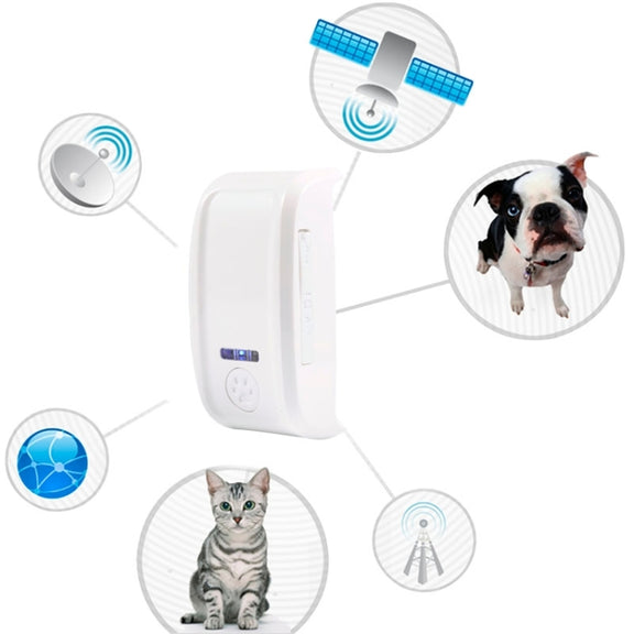 KH-909 Universal IPX6 Water-resistant GPS Tracker for Pet / Kid / the Aged (White + Blue)