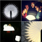 Creative LED Flip Origami Book Lamp Nightlights, Warm White Light + White Light, FS-LED01 500 lumens