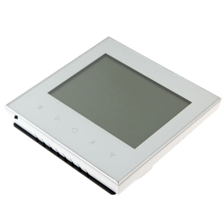 LCD Display Air Conditioning 2-Pipe Programmable Room Thermostat for Fan Coil Unit(White)