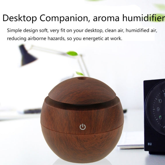LM-X1 USB Rechargeable Wood Texture 3W Ultrasonic Aroma Air Humidifier