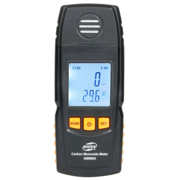 BENETECH GM8805 LCD Display Handheld Carbon Monoxide CO Monitor Detector Meter Tester, Measure Range: 0-1000ppm(Black)