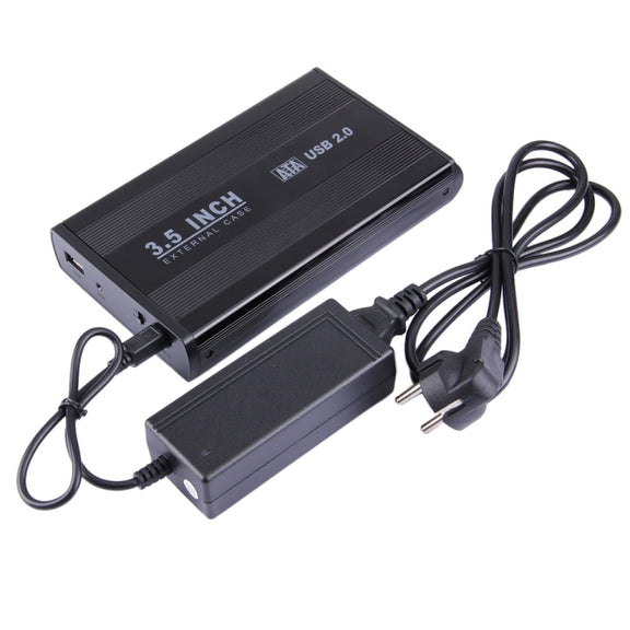 3.5 inch HDD SATA External Case, Support USB 2.0(Black)