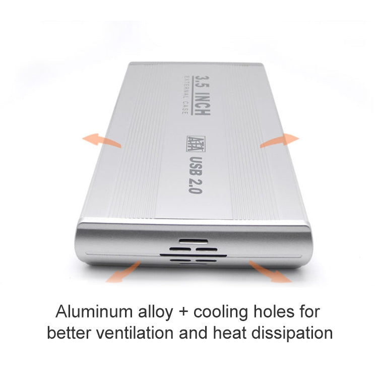 3.5 inch HDD SATA External Case, Support USB 2.0(Black)