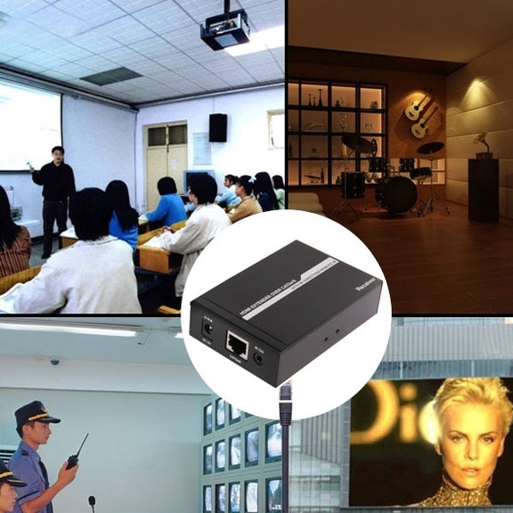 HDMI Extender Over Cat5e / 6 (EU Plug)(Black)