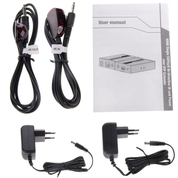 HDMI Extender Over Cat5e / 6 (EU Plug)(Black)