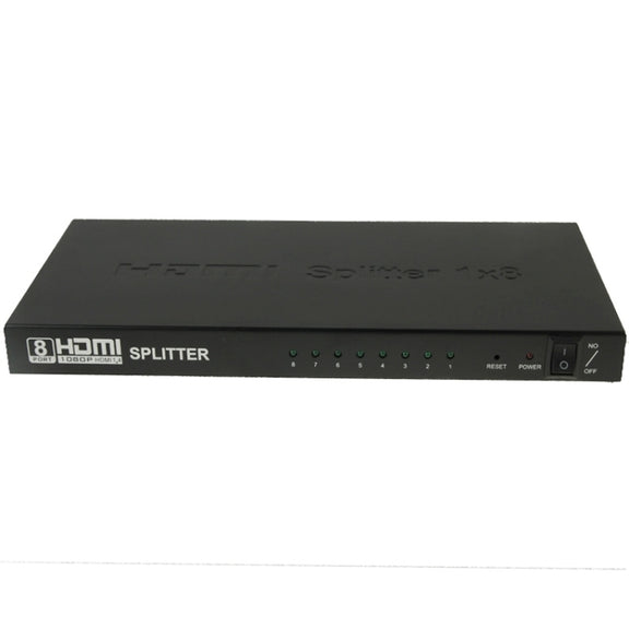 V1.4 Full HD 1080P 1 x 8 HDMI Amplifier Splitter, Support 3D(Black)