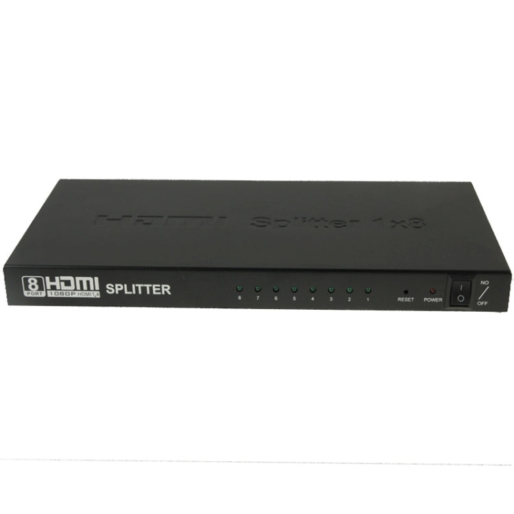 V1.4 Full HD 1080P 1 x 8 HDMI Amplifier Splitter, Support 3D(Black)