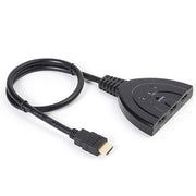 3x1 Pigtail HDMI Switcher Up to 1080P (Gold Plated)(Black)