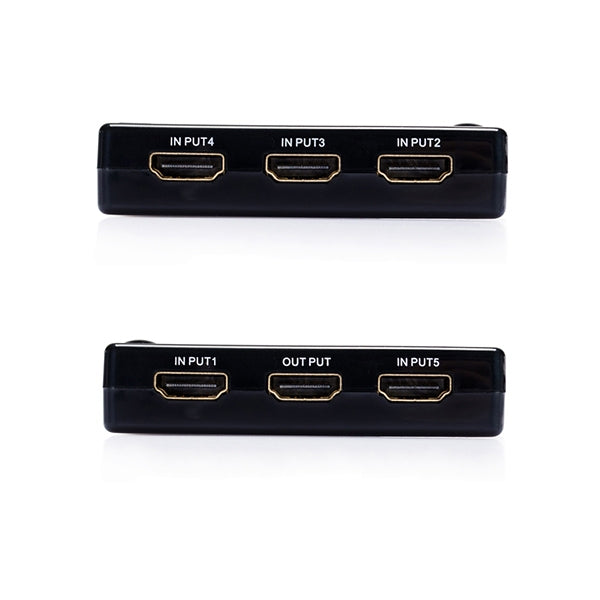 5 Ports 1080P HDMI Switch with Remote Controller, Support HDTV(Black)