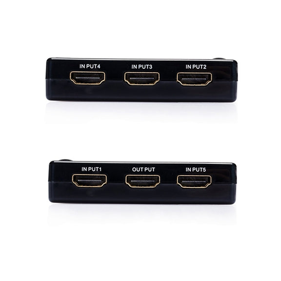 5 Ports 1080P HDMI Switch with Remote Controller, Support HDTV(Black)
