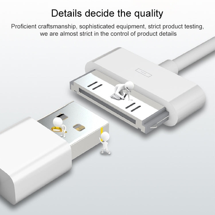 3m 30 Pin Data Sync Cable For iPhone / iPad,Length:3m(White)