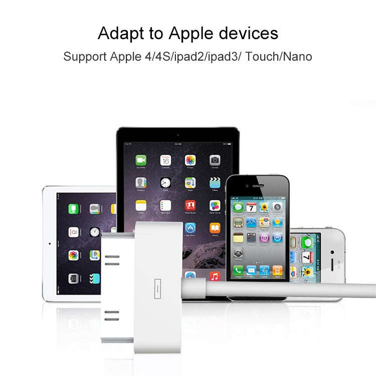 3m 30 Pin Data Sync Cable For iPhone / iPad,Length:3m(White)