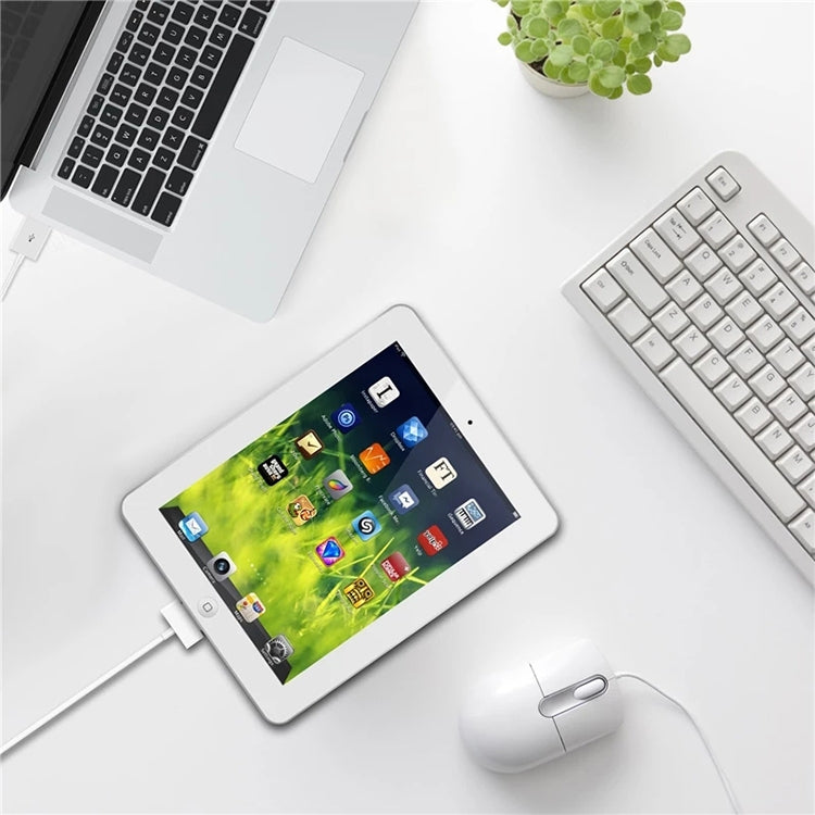 2m USB Double Sided Sync Data / Charging Cable For iPhone 4 & 4S / iPhone 3GS / 3G / iPad 3 / iPad 2 / iPad / iPod Touch(White)
