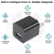 US Plug USB Charger(Black)