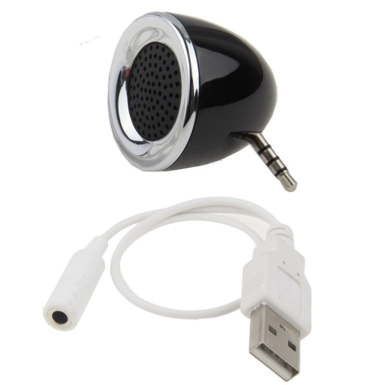 3W 3.5mm Jack Mobile Phone Speaker(Black)