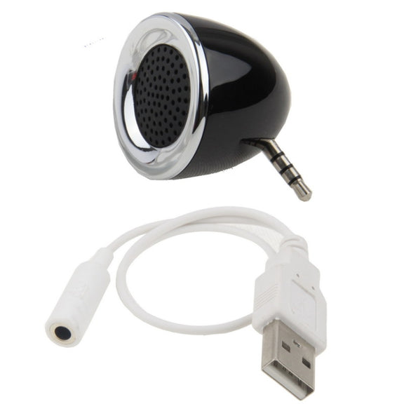 3W 3.5mm Jack Mobile Phone Speaker(Black)