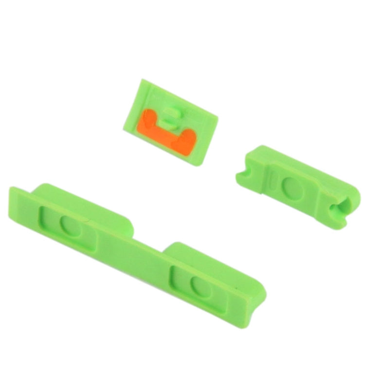 3 in 1 Mute Button + Power Button + Volume Button for iPhone 5C(Green)