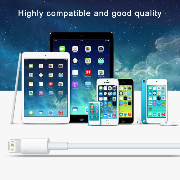 USB to 8 Pin Sync Data Charging Cable, Cable Length: 3m(White)