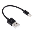 8 Pin to USB Sync Data / Charging Cable, Cable Length: 13cm(Black) - Normal Style Cable by PMC TechLife | Online Shopping South Africa | PMC TechLife | Buy Now Pay Later Mobicred