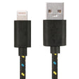 1m Nylon Netting Style USB 8 Pin Data Transfer Charging Cable for iPhone, iPad(Black) - Normal Style Cable by PMC TechLife | Online Shopping South Africa | PMC TechLife | Buy Now Pay Later Mobicred