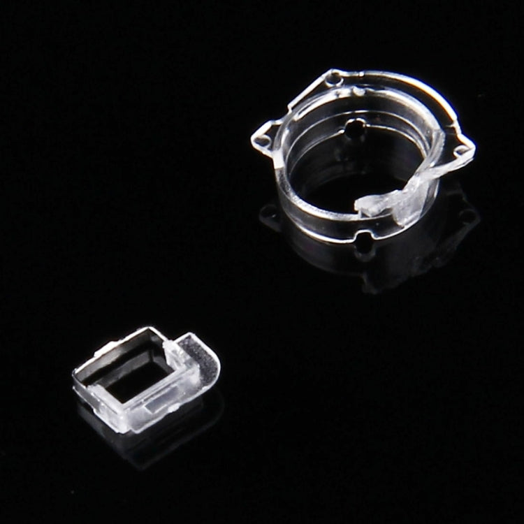 100 PCS Transparent Plastic Camera Lens Frame for iPhone 5 & 5S & 5C(Transparent)