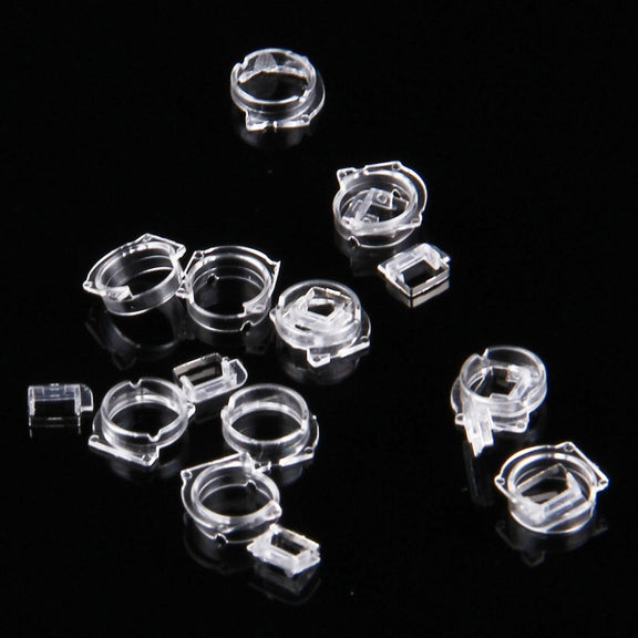 100 PCS Transparent Plastic Camera Lens Frame for iPhone 5 & 5S & 5C(Transparent)
