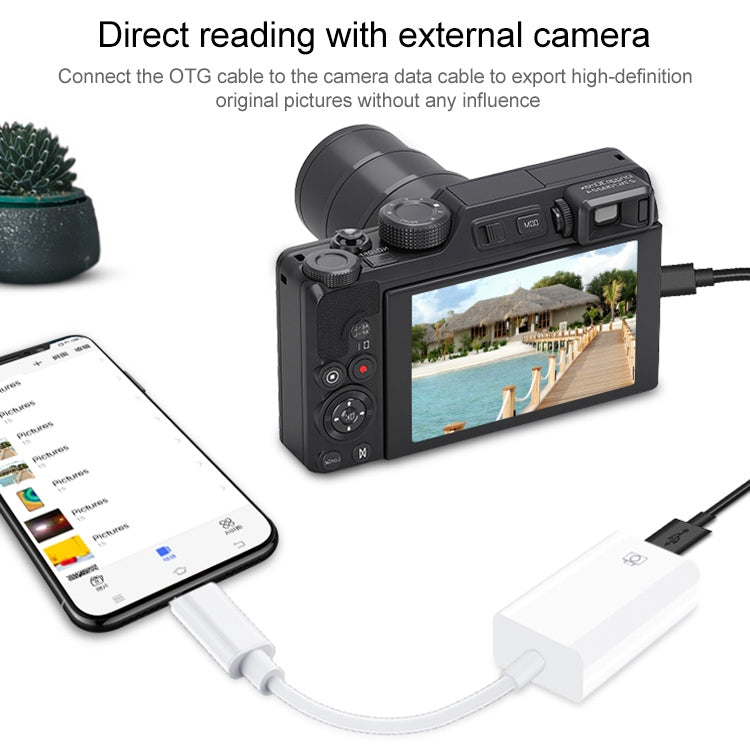 USB OTG Connection Kit  (10cm)(White)