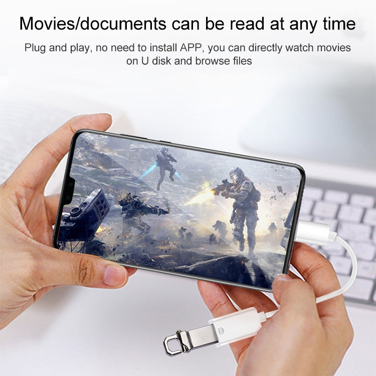 USB OTG Connection Kit  (10cm)(White)
