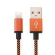 2A Woven Style USB to 8 Pin Sync Data / Charging Cable, Cable Length: 1m(Orange) - Normal Style Cable by PMC TechLife | Online Shopping South Africa | PMC TechLife | Buy Now Pay Later Mobicred