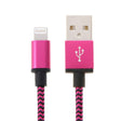 2A Woven Style USB to 8 Pin Sync Data / Charging Cable, Cable Length: 1m(Purple) - Normal Style Cable by PMC TechLife | Online Shopping South Africa | PMC TechLife | Buy Now Pay Later Mobicred