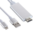 8 Pin to HDMI HDTV Adapter Cable with USB Charger Cable(Silver) - Video & Audio Cable by PMC TechLife | Online Shopping South Africa | PMC TechLife | Buy Now Pay Later Mobicred