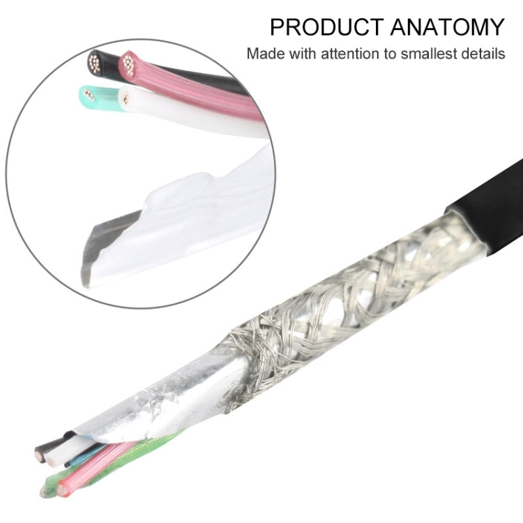 2m Super Quality Multiple Strands TPE Material USB Sync Data Charging Cable (Black)