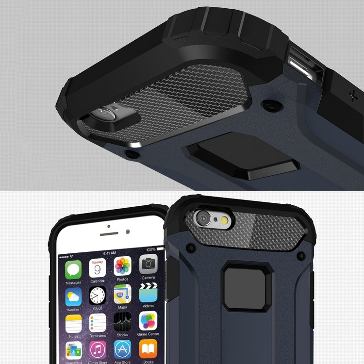 For iPhone 6 & 6s Tough Armor TPU + PC Combination Case(Navy Blue)