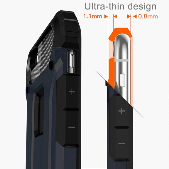 For iPhone 6 & 6s Tough Armor TPU + PC Combination Case(Navy Blue)