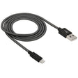 Net Style Metal Head 8 Pin to USB Data / Charger Cable, Cable Length: 1m(Black) - Normal Style Cable by PMC TechLife | Online Shopping South Africa | PMC TechLife | Buy Now Pay Later Mobicred