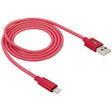 Net Style Metal Head 8 Pin to USB Data / Charger Cable, Cable Length: 1m(Red) - Normal Style Cable by PMC TechLife | Online Shopping South Africa | PMC TechLife | Buy Now Pay Later Mobicred