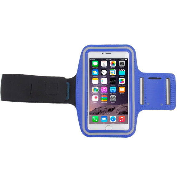 Sport Armband Case with Earphone Hole and Key Pocket for iPhone 6 Plus(Dark Blue)