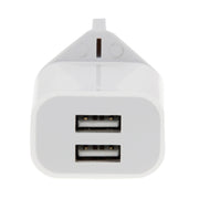 2-Ports 5V 2A USB Charger Adapter(White)