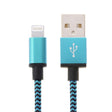 2m Woven Style 8 Pin to USB Sync Data / Charging Cable(Blue) - free shipping - PMC TechLife - Order now!