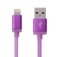 Net Style Metal Head USB to 8 Pin Data / Charger Cable, Cable Length: 25cm(Purple) - Normal Style Cable by PMC TechLife | Online Shopping South Africa | PMC TechLife | Buy Now Pay Later Mobicred