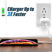 Net Style Metal Head USB to 8 Pin Data / Charger Cable, Cable Length: 25cm(Purple)